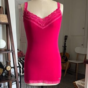 Hollister Y2K vintage lace trimmed tank top